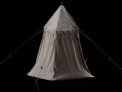 Medieval Tent 02 Low-poly 3D model