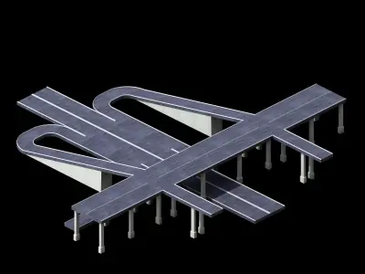 City Road - Overpass 02 3D model