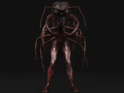 Sci-fi Cyber Victim 5 Low-poly 3D model