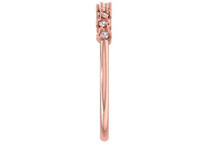 Solitaire Women Light Weight Band Ring 3D print model 19