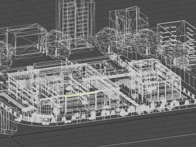 School-School Building-university building  3D model 3D model