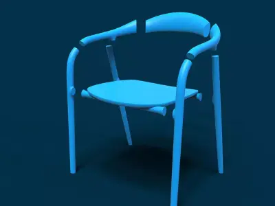 Chair Modern Low-poly 3D model