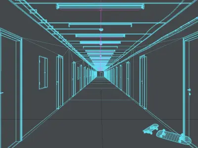 Infinite Corridor Low-poly 3D model