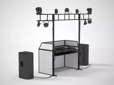 DJ Booth 3D model