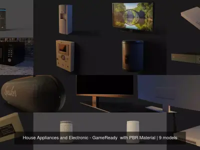 House Appliances and Electronic - GameReady  with PBR Material 3D Model Pack