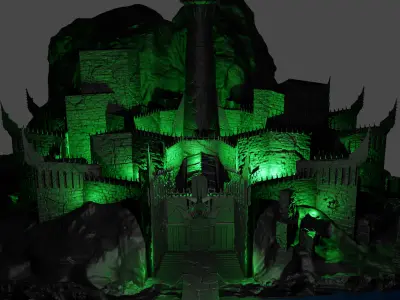 Lamp Minas Morgul fortress Lord of the Rings 3D print model