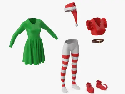  Christmas Elf Costume Female 