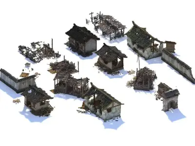 abandoned village OldHouse 3D model