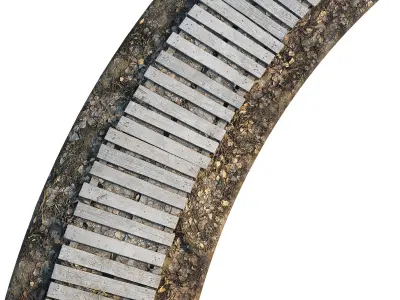 Ultra realistic  Wooden trail HQ 3D model