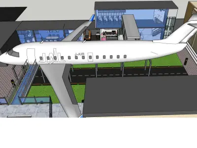 Aeroplane restaurant  3D model