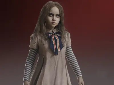 M3GAN Low-poly 3D model