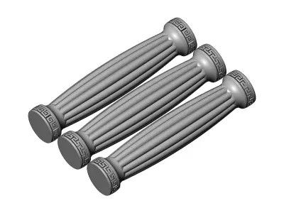 Ribbed rounded greek key model making miniature pillar columns 3D print model