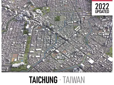 Taichung Low-poly 3D model