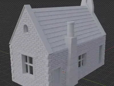 Old school building HO scale resin 3D printing 3D print model