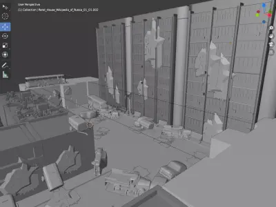 TDM MAP FOR MULTIPLAYER GAMES Low-poly 3D model