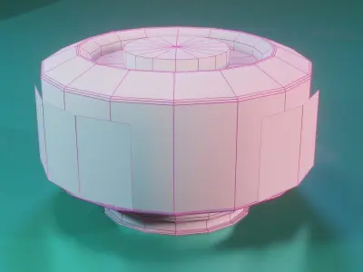 Modular Stylized Cyberpunk Building 5 Low-poly 3D model