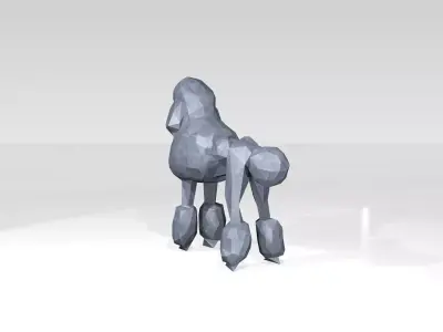 Poodle Low Poligonal 3D model