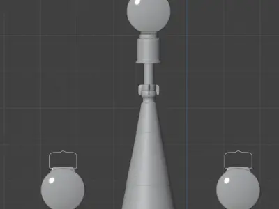 Fuehrungslichtanlage und Leitkegel Pack Polizei 3D model