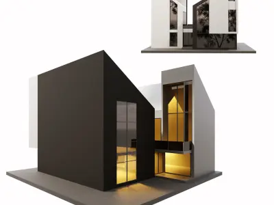 Model villa 08 Low-poly 3D model