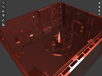 Spaceship interior 3D model