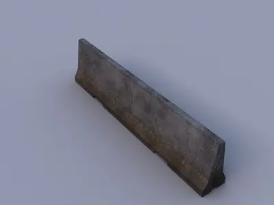 Road Block Low-poly 3D model buy