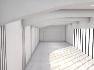 Sci Fi Interior 3D model 36