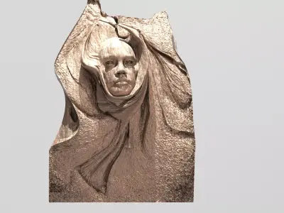 Sand Empress  face sculpture 3D model