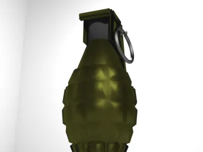 Hand Grenade Fragmentation Pineapple Shape 3D model