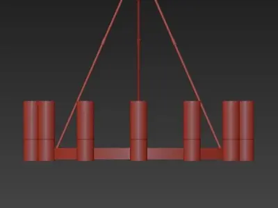 Contessa Single Tier Chandelier 3D model