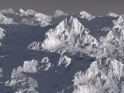 8k Rocky desert Mountain V2 3D model