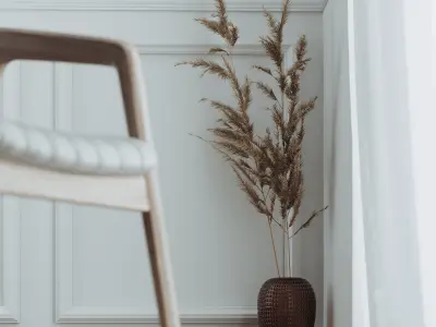 Corona Leather Chair plus Scene 3D model