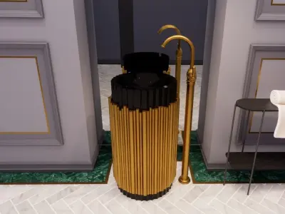 Washbasin with Bathroom faucet -Revit2018- 3D model
