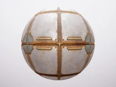 PBR Sci-Fi Spaceship Texture 56 Low-poly 3D model