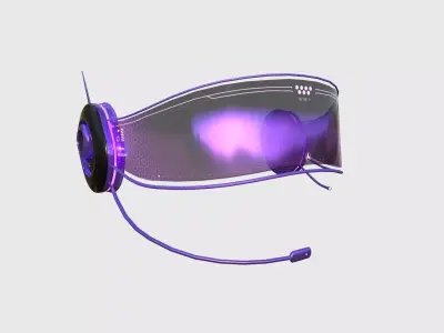 SciFi Glasses H10 Black Purple - Character Design Fashion Low-poly 3D model