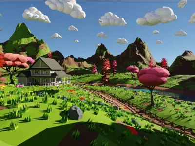 House In Mountains 3D model