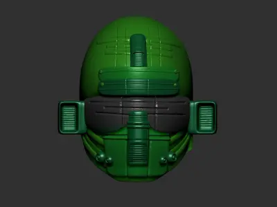 helmet high poly sculpt 3d printable ver 7 3D model 3D model 204
