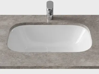 Duravit D-code 0338490000 Built-in Washbasin 3D model