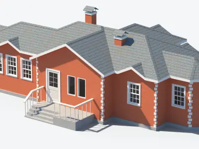 Residential House 3 Low-poly 3D model