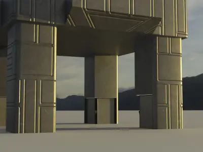 Futuristic City Building 10 Low-poly 3D model