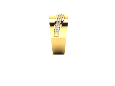 Solitaire Wedding Engagement Ring 3D print model 8