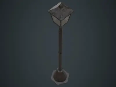 Street Light 1B Low-poly 3D model