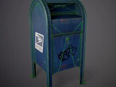 Mailbox - Gameready Asset Low-poly 3D model