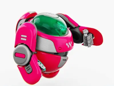DRONE BOT S-2000 RIGGED 3D model