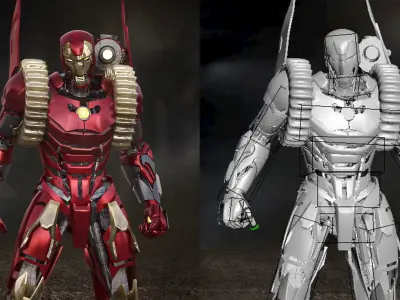 Iron Man MK63 Godbuster Armor 3D model