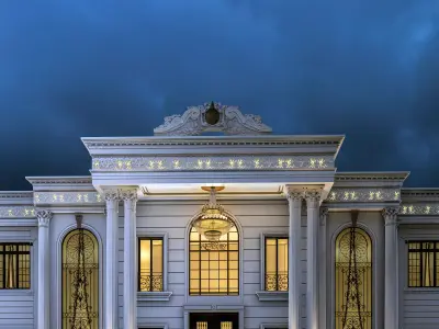 Neoclassical Building Exterior 3D model