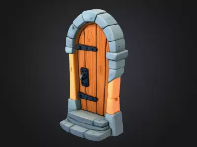 Enchanted Doorway Low-poly 3D model