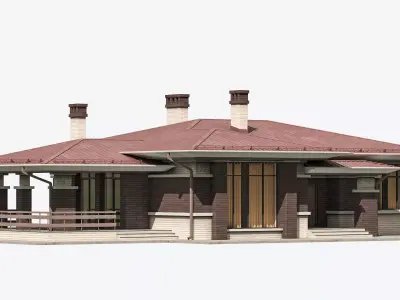 Residential House 13 Low-poly 3D model