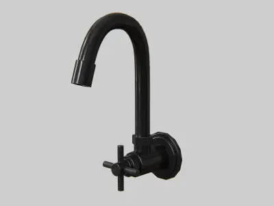 Sink Tap painted Low-poly 3D model