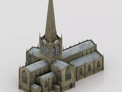 Church Rotherham Minster Low-poly 3D model