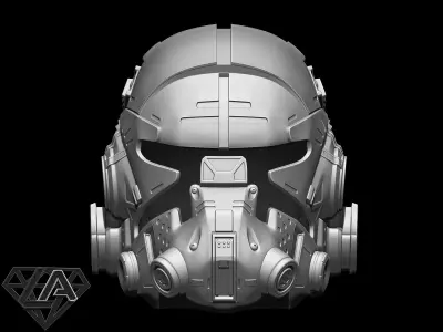 TitanFall 2 Pilot Sci fi helmet 3D print model